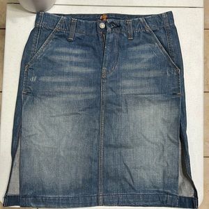 🌟VINTAGE🌟 7 for all mankind Jean skirt with slits size 28